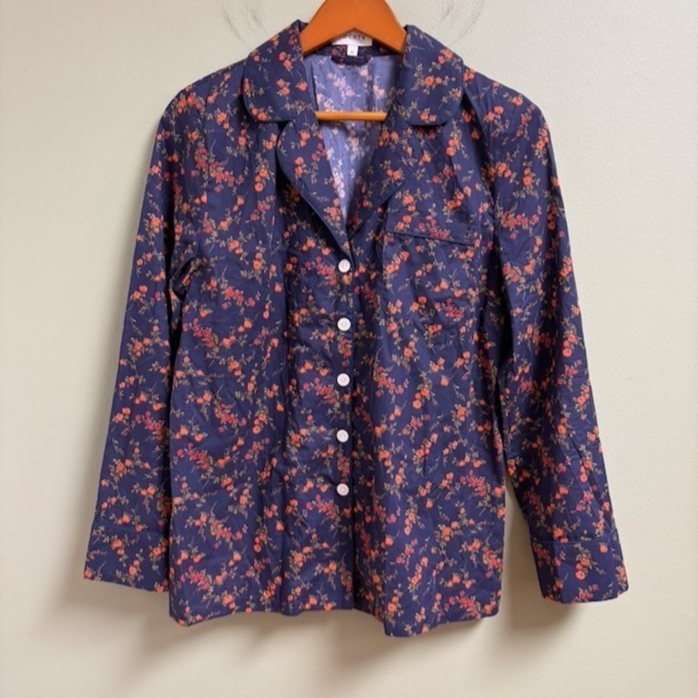 Liberty of London Womens PJ Set Size M Floral Cottage Cotton Boho Hippie Lounge - Picture 10 of 13